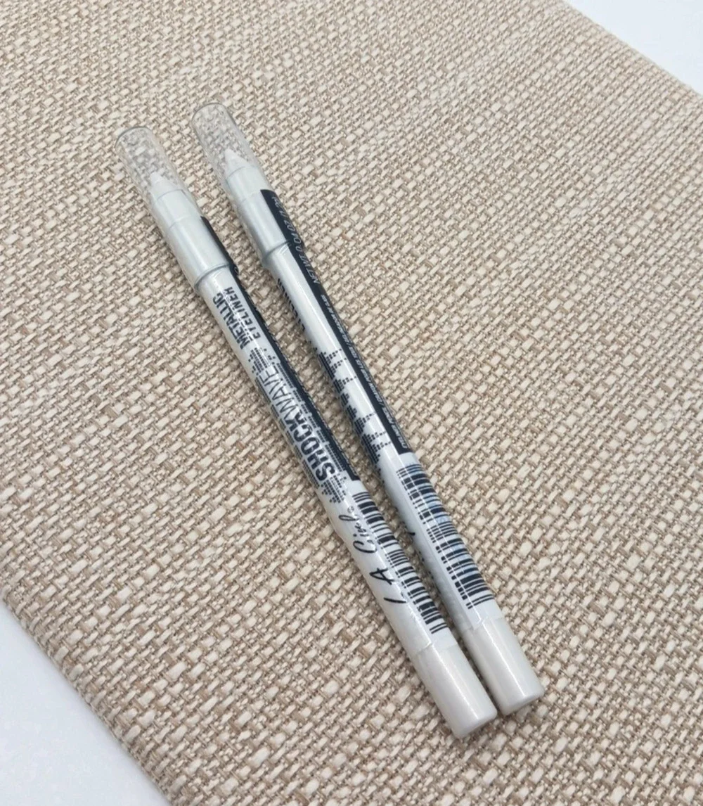 Lot of 2 L.A. Girl Shockwave Snowflake Metallic Eyeliner Pencil 0.04oz